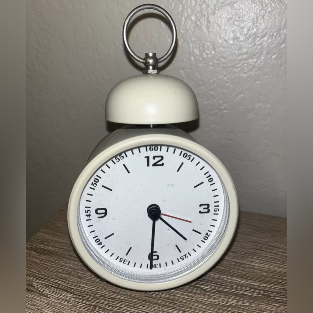 Classical Old Fashioned Alarm Clock Color Cream Without Box